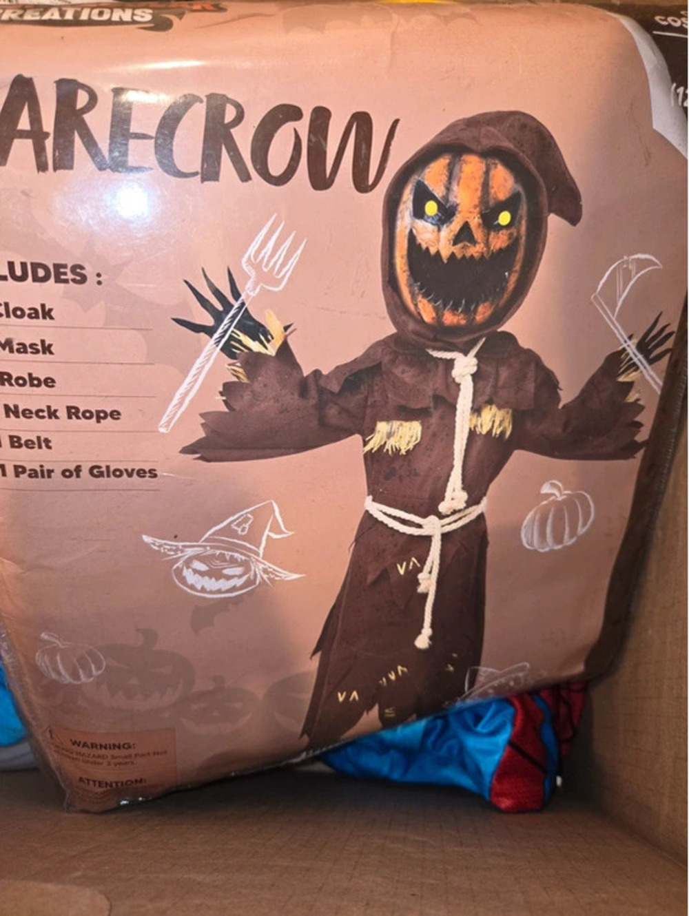 Kids scarecrow costume xl 12/14
